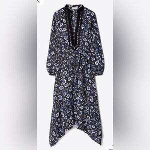 Tory Burch Floral V-Neck Midi Dress - New without Tags